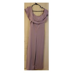 Elegant Lavender Ruffled Top Jumpsuit